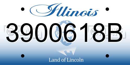3900618B Illinois License Plate