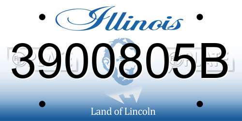 3900805B Illinois License Plate