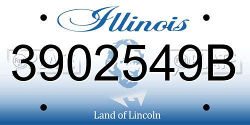 3902549B Illinois License Plate