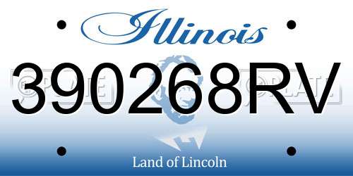 390268RV Illinois License Plate