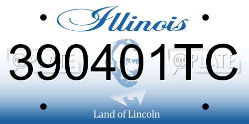 390401TC Illinois License Plate