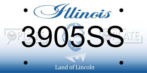 3905SS Illinois License Plate