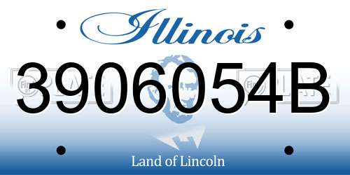 3906054B Illinois License Plate