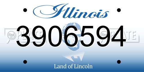 3906594 Illinois License Plate