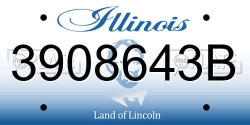 3908643B Illinois License Plate