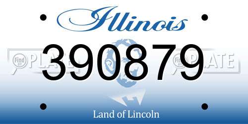 390879 Illinois License Plate