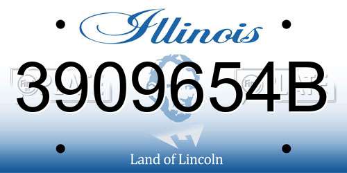 3909654B Illinois License Plate