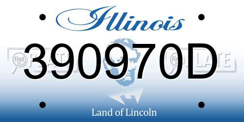 390970D Illinois License Plate