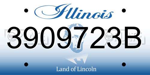 3909723B Illinois License Plate