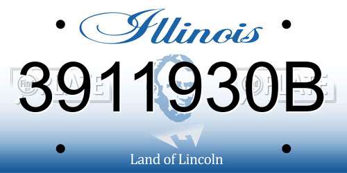 3911930B Illinois License Plate