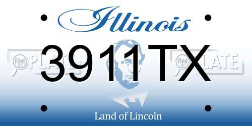 3911TX Illinois License Plate