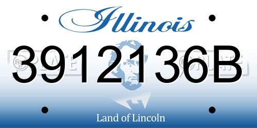 3912136B Illinois License Plate