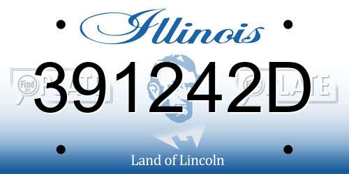 391242D Illinois License Plate