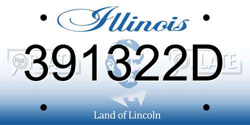 391322D Illinois License Plate