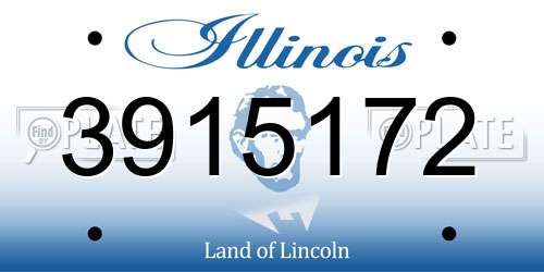 3915172 Illinois License Plate