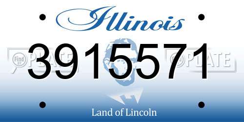 3915571 Illinois License Plate