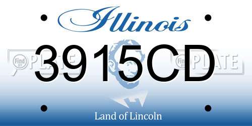 3915CD Illinois License Plate