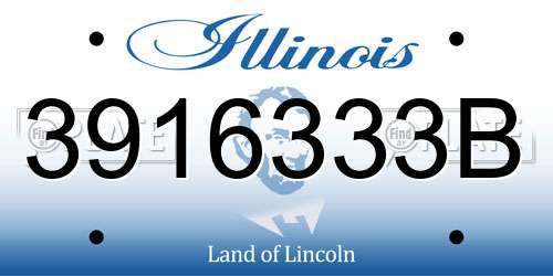 3916333B Illinois License Plate