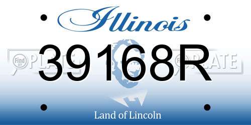 39168R Illinois License Plate