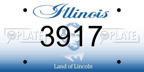 3917 Illinois License Plate