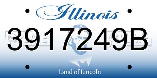 3917249B Illinois License Plate