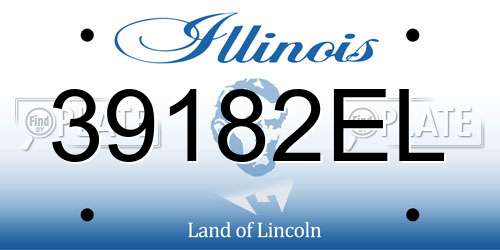 39182EL Illinois License Plate