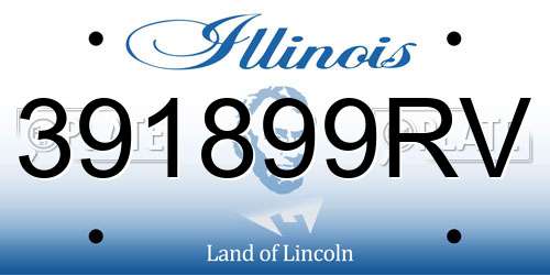 391899RV Illinois License Plate