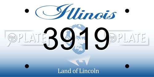 3919 Illinois License Plate
