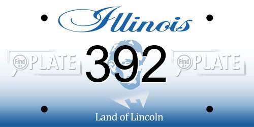 392 Illinois License Plate