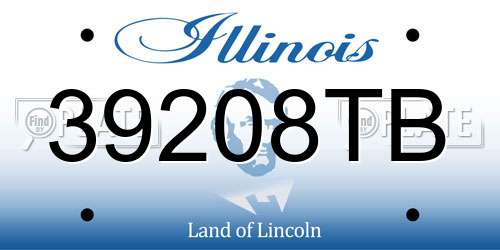 39208TB Illinois License Plate