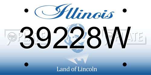 39228W Illinois License Plate