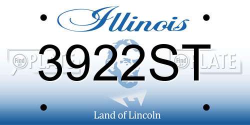 3922ST Illinois License Plate