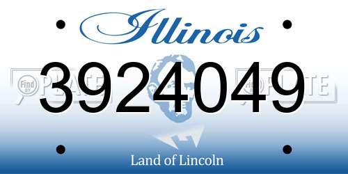 3924049 Illinois License Plate
