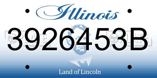 3926453B Illinois License Plate