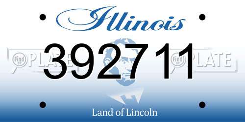 392711 Illinois License Plate
