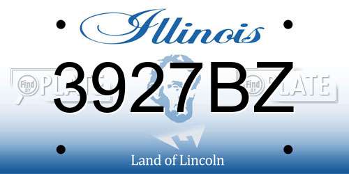 3927BZ Illinois License Plate