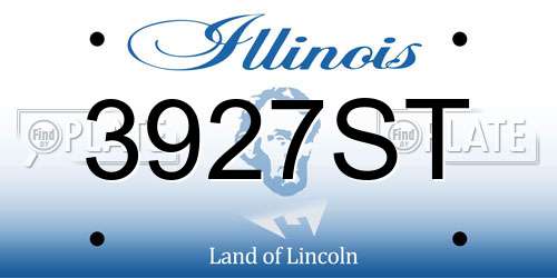 3927ST Illinois License Plate