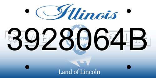 3928064B Illinois License Plate