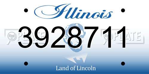 3928711 Illinois License Plate