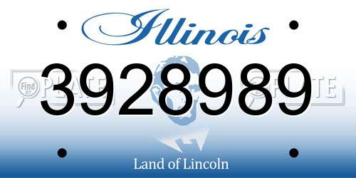 3928989 Illinois License Plate