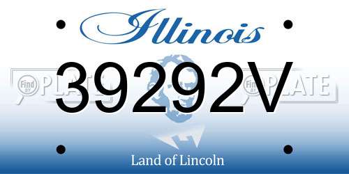 39292V Illinois License Plate