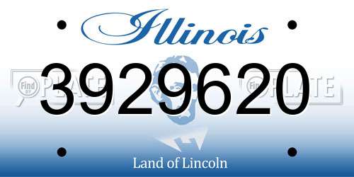 3929620 Illinois License Plate