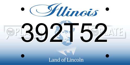 392T52 Illinois License Plate
