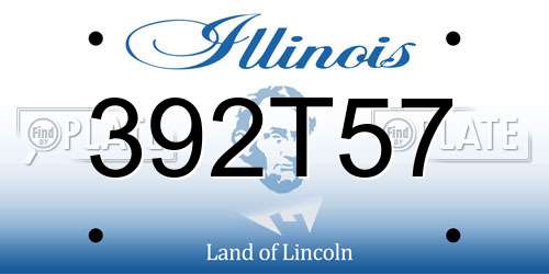 392T57 Illinois License Plate