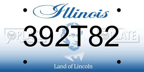 392T82 Illinois License Plate