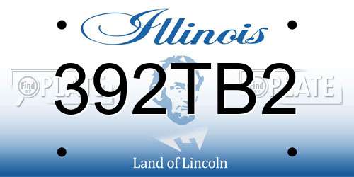 392TB2 Illinois License Plate