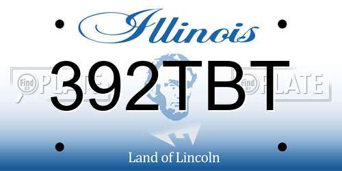 392TBT Illinois License Plate