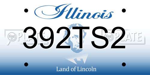 392TS2 Illinois License Plate