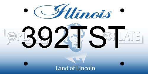 392TST Illinois License Plate