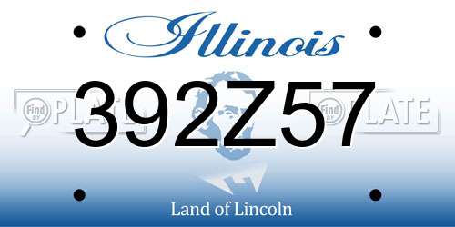 392Z57 Illinois License Plate